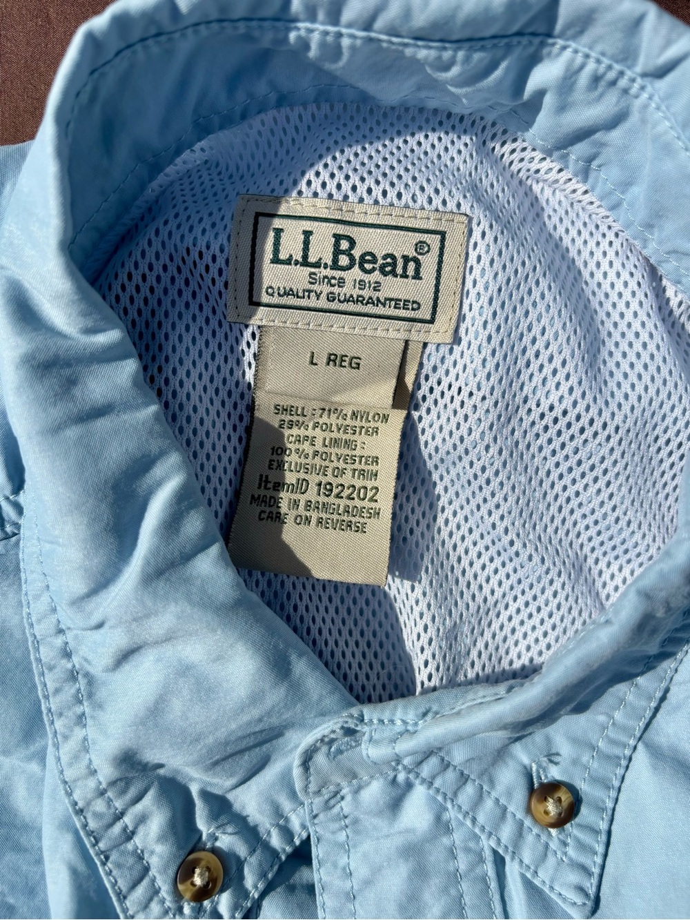 L.L.Bean Sky Blue Button-Up Shirt Jacket